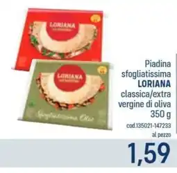 Talento Professional Store Piadina sfogliatissima Loriana classica/extra vergine di oliva offerta