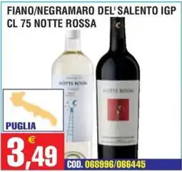 Immenso Cash Fiano/Negramaro del Salento IGP Notte Rossa offerta