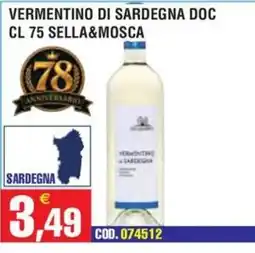 Immenso Cash Vermontino di Sardegna Sella&Mosca offerta