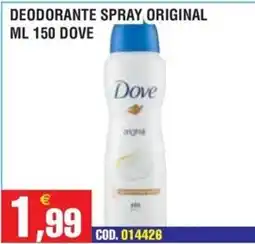 Immenso Cash Deodorante spray original Dove offerta