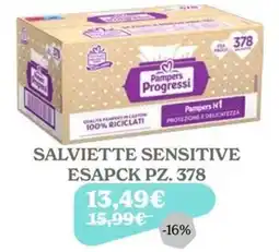 Iperbimbo Salviette sensitive Pampers Progressi offerta