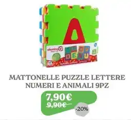 Iperbimbo Mattonelle puzzle lettere numeri e animali Vitamina G offerta