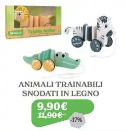 Iperbimbo Animali trainabili snodati in legno SirWood offerta