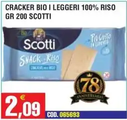 Immenso Cash Cracker bio leggeri 100% riso Scotti offerta