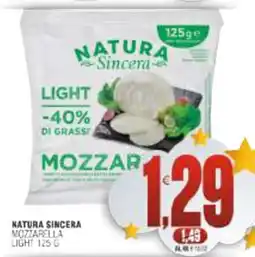 Vicino a te supermercati Mozzarella light Natura Sincera offerta