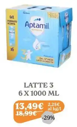 Iperbimbo Latte 3 Aptamil offerta