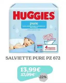 Iperbimbo Huggies salviette pure offerta