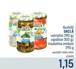 Talento Professional Store Acetelli Saclà cetriolini/ cipolline/ insalatina verdure offerta