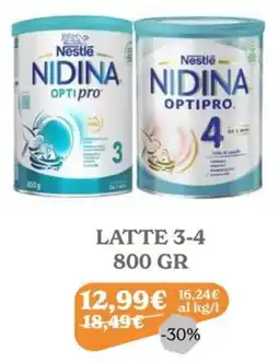 Iperbimbo Nestlé Nidina Optipro offerta