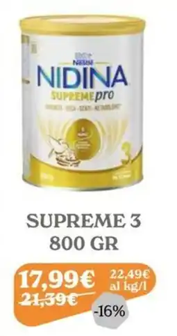 Iperbimbo Nidina Supreme pro 3 offerta