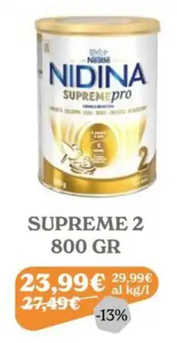 Iperbimbo Nidina Supreme 2 offerta