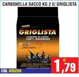 Immenso Cash Griglista carbonella sacco offerta