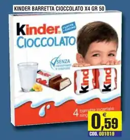 Immenso Cash Kinder Cioccolato offerta