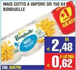Immenso Cash Mais cotto a vapore Bonduelle offerta