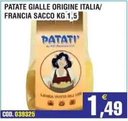 Immenso Cash Patate gialle Patati offerta