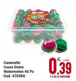 Centro Cash Caramelle Cuore Dolce Watermelon Trolli offerta