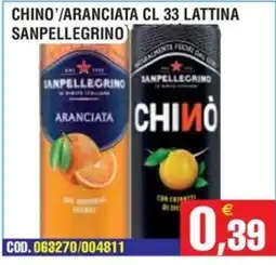Immenso Cash Chino' aranciata Sanpellegrino offerta