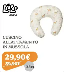 Iperbimbo Lipo nanna Cuscino allattamento in mussola offerta