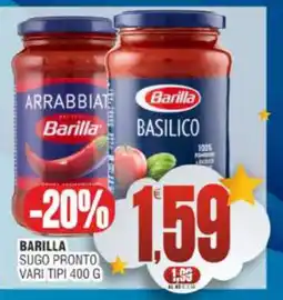 Vicino a te supermercati Barilla sugo pronto offerta