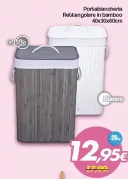 Franzy's Portabiancheria Rettangolare in bamboo offerta