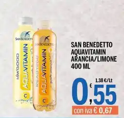 Gruppo Pascar San Benedetto Aquavitamin Arancia/Limone offerta