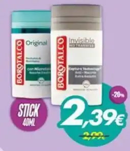 Franzy's Borotalco stick offerta