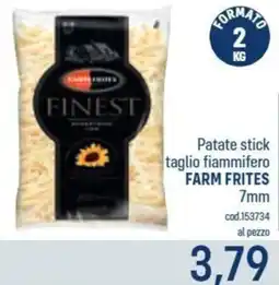 Talento Professional Store Patate stick taglio fiammifero Farm Frites offerta