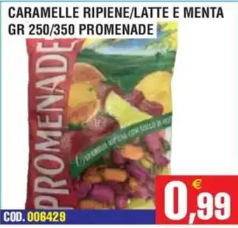 Immenso Cash Caramelle ripiene latte e menta promenade offerta