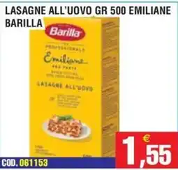 Immenso Cash Lasagne all'uovo emiliane Barilla offerta