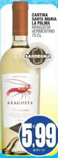 Vicino a te supermercati Cantina Santa Maria La Palma Aragosta Vermentino offerta