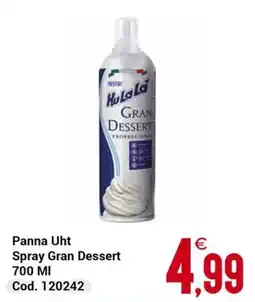 Centro Cash Panna Uht Spray Gran Dessert offerta