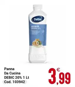 Centro Cash Panna Da Cucina Debic 20% offerta