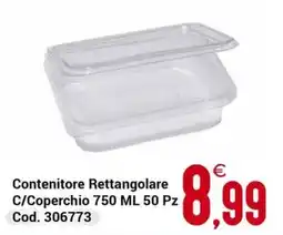Centro Cash Contenitore Rettangolare offerta
