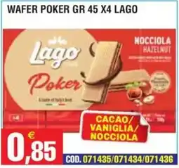 Immenso Cash Wafer Poker Lago offerta