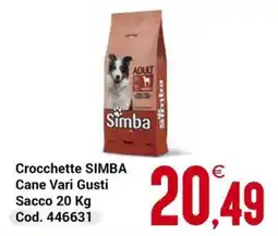 Centro Cash Crocchette Simba Cane Vari Gusti offerta