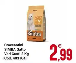 Centro Cash Croccantini SIMBA Gatto offerta