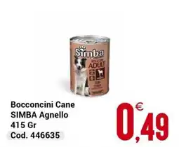 Centro Cash Bocconcini Cane SIMBA Agnello offerta