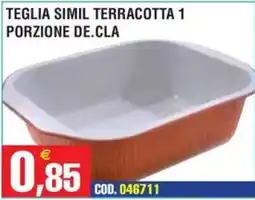 Immenso Cash Teglia simil terracotta 1 porzione de.cla offerta