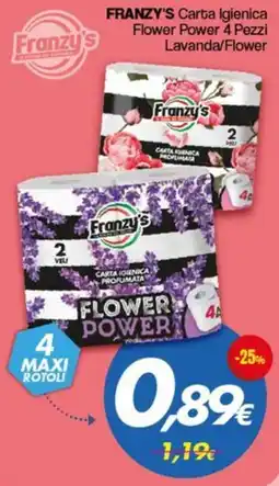 Franzy's Franzy's Carta Igienica Flower Power offerta