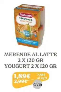Iperbimbo Plasmon la Merenda Pera e Cereali offerta