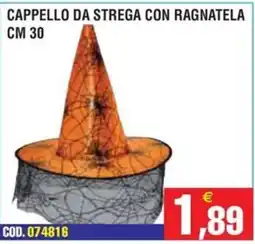 Immenso Cash Cappello da strega con ragnatela offerta