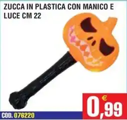 Immenso Cash Zucca in plastica con manico e luce offerta