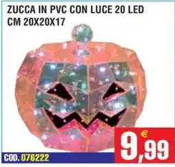 Immenso Cash Zucca in pvc con luce offerta