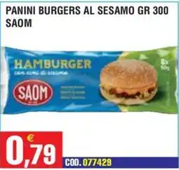 Immenso Cash Hamburger con semi di sesamo SAOM offerta