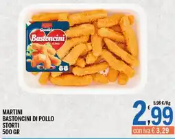 Gruppo Pascar Martini bastoncini di pollo storti offerta