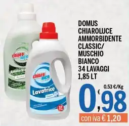 Gruppo Pascar Domus chiaroluce ammorbidente classic muschio bianco offerta