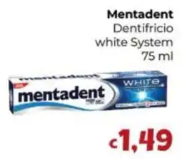 Le Bolle di Giù Giù Mentadent dentifricio white system offerta