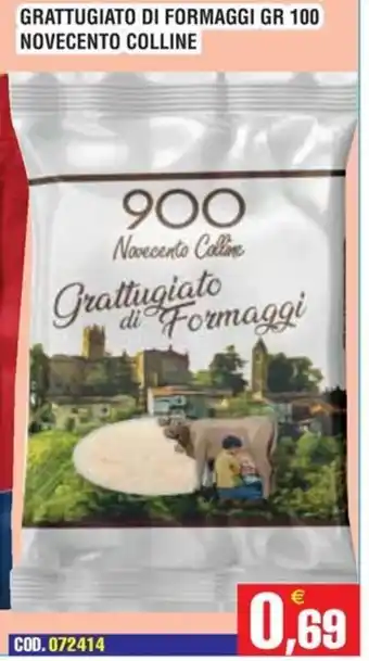 Immenso Cash Grattugiato di Formaggi Novecento Colline offerta