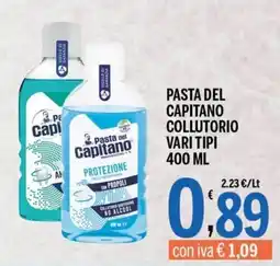 Gruppo Pascar Pasta del Capitano collutorio offerta