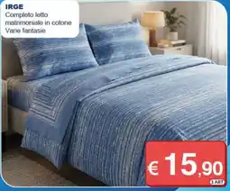 Mister Risparmio IRGE Completo letto matrimoniale in cotone offerta